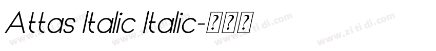 Attas Italic Italic字体转换